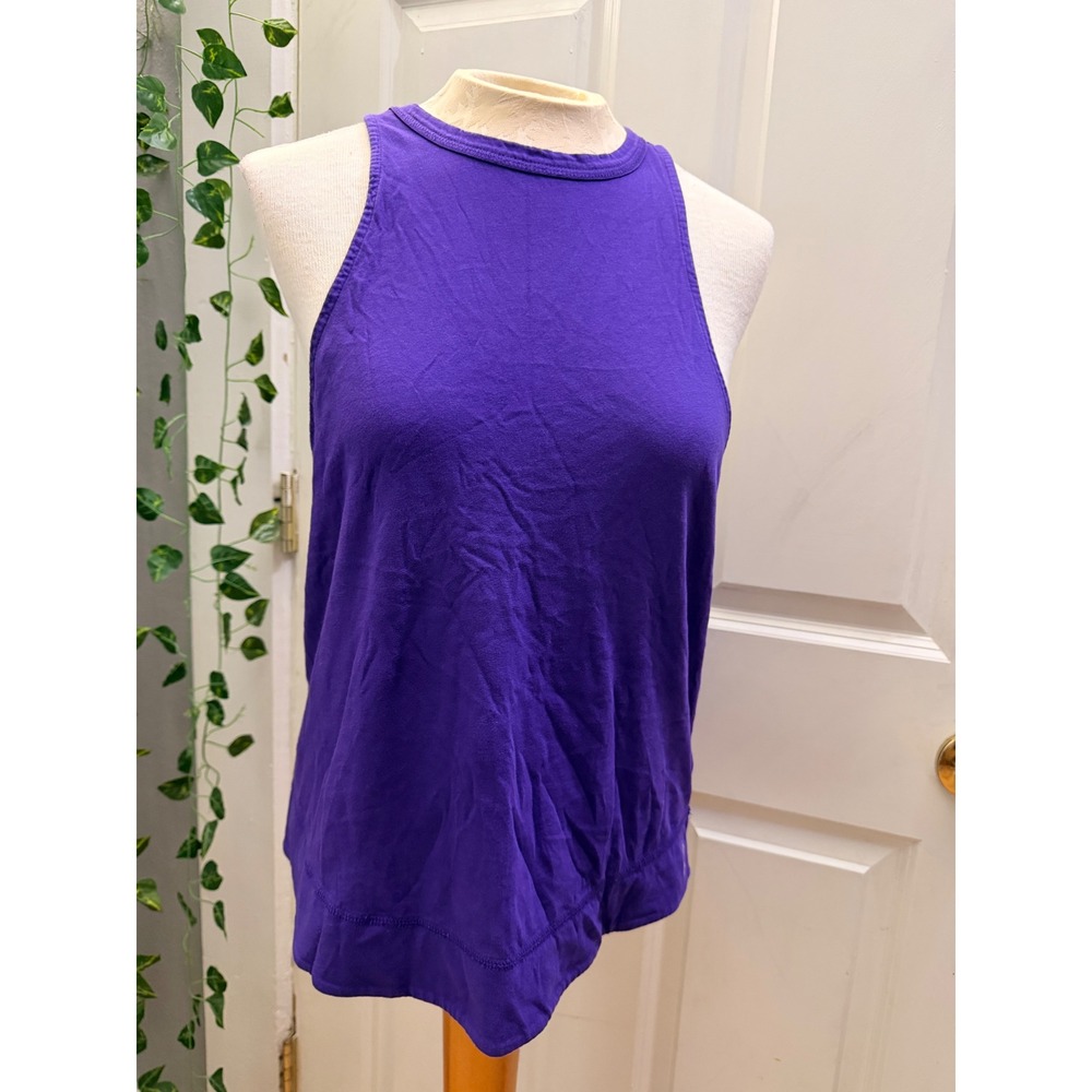 FP Movement Free People Purple High Neck Racerback Tank Top OB1435346 Small